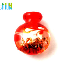 21*26mm murano glass beads gold dust perfume bottle pendant